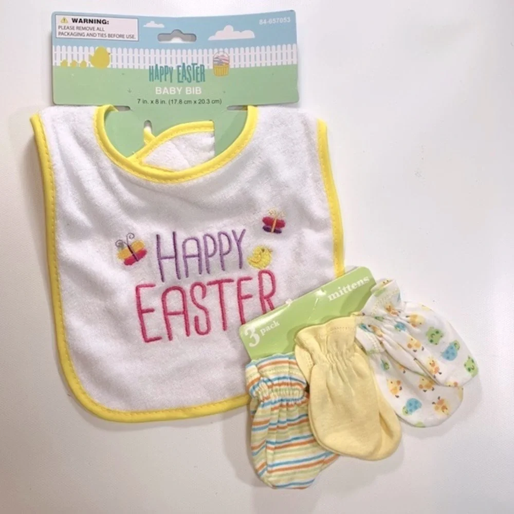 Gerber | Easter Bib and Gloves Set New With Tags